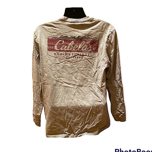 Cabela’s men’s light gray long sleeve shirt - Picture 2 of 5
